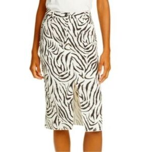 ATM Anthony Thomas Melillo Animal Print Midi Skirt Size 4